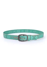 Blooming Crocus Leather Belt