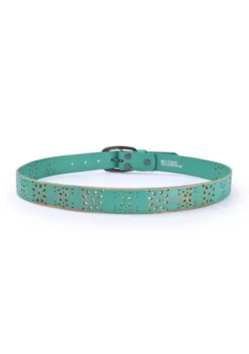 Blooming Crocus Leather Belt