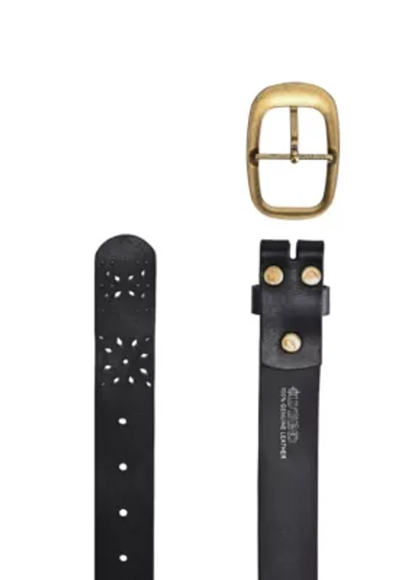 Blooming Crocus Leather Belt