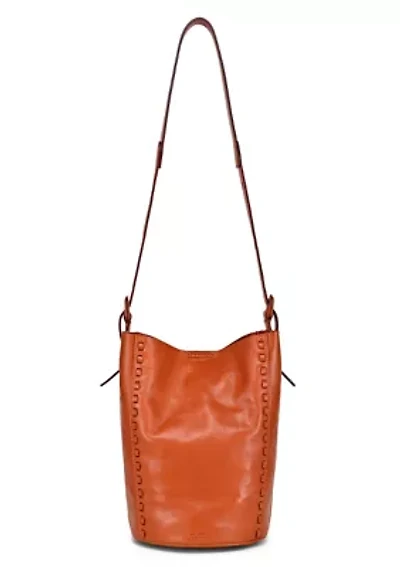 Juniper Small Handwoven Leather Barrel Crossbody
