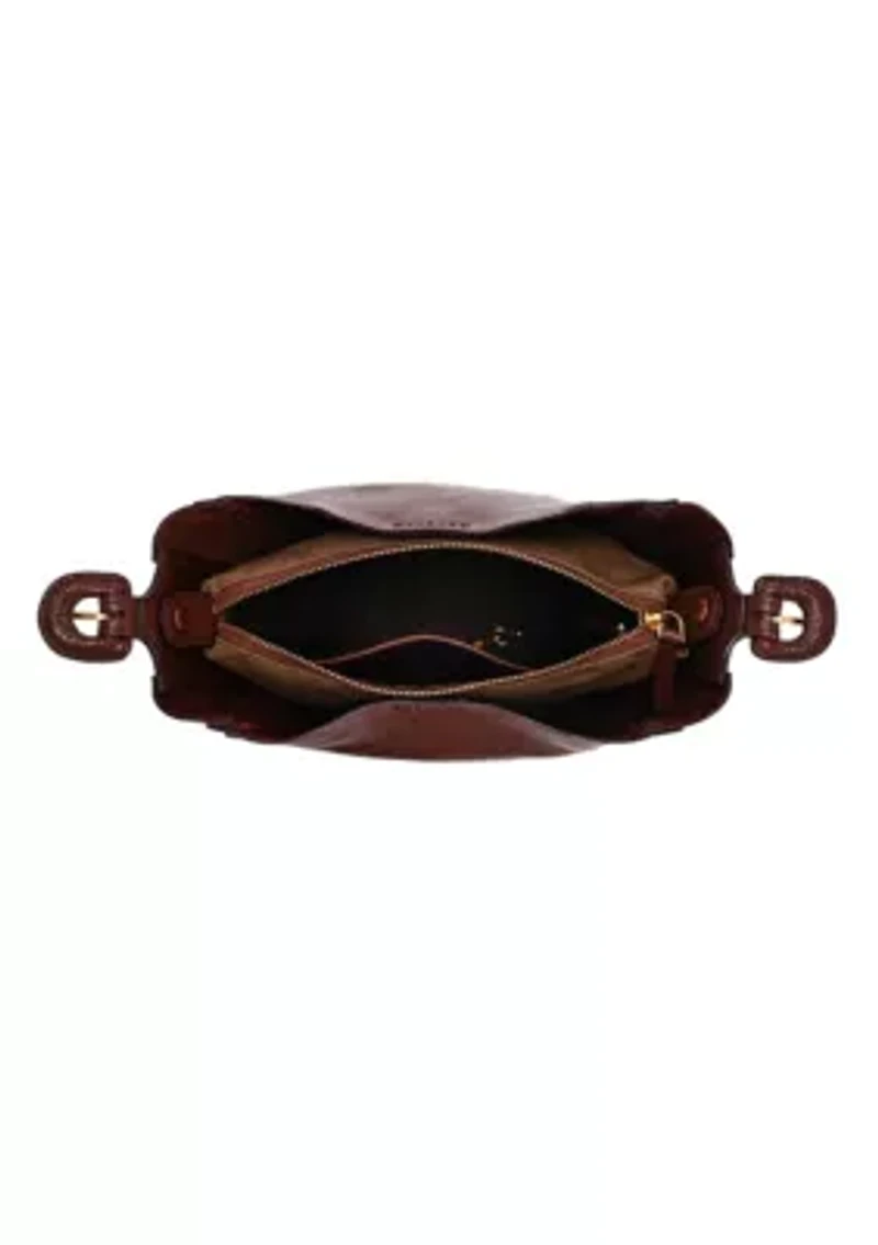 Juniper Small Handwoven Leather Barrel Crossbody