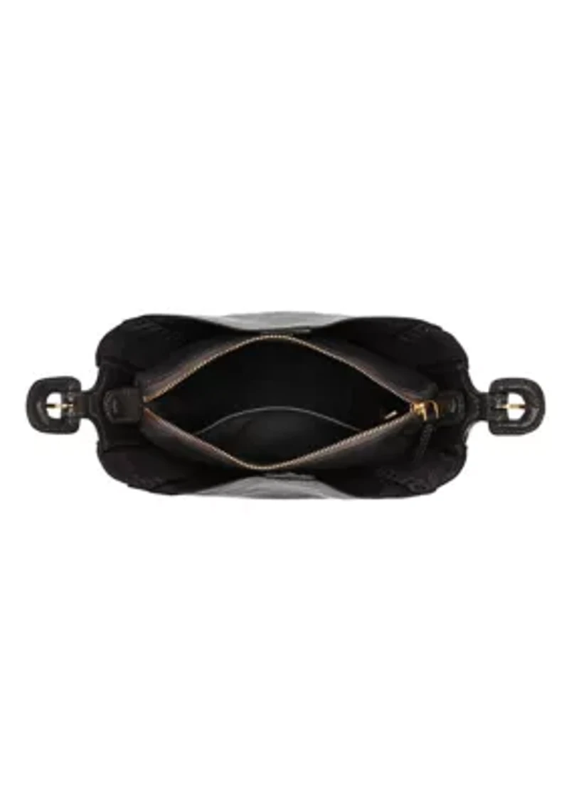 Juniper Small Handwoven Leather Barrel Crossbody