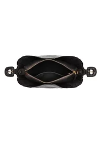 Juniper Small Handwoven Leather Barrel Crossbody