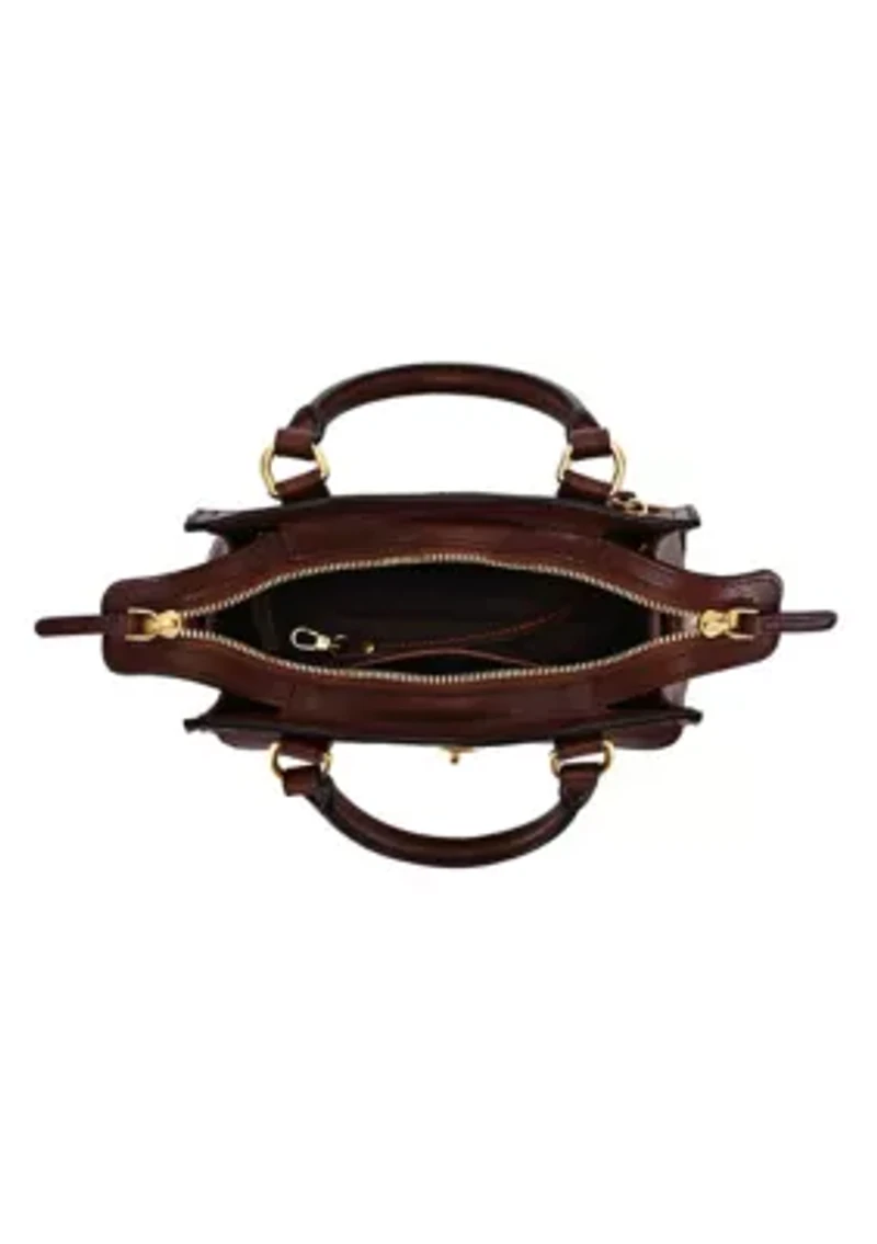 Lockwood Small Structured Leather Satchel
