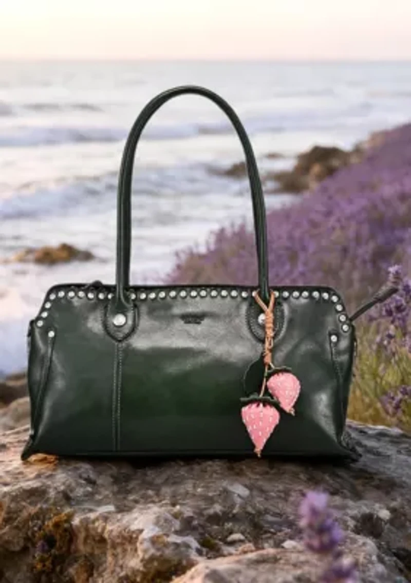 Strawberry Mini Handcrafted Leather Botanical Fruit Charm