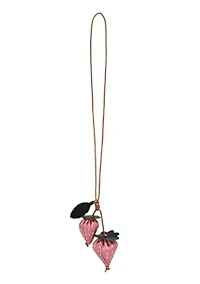 Strawberry Mini Handcrafted Leather Botanical Fruit Charm