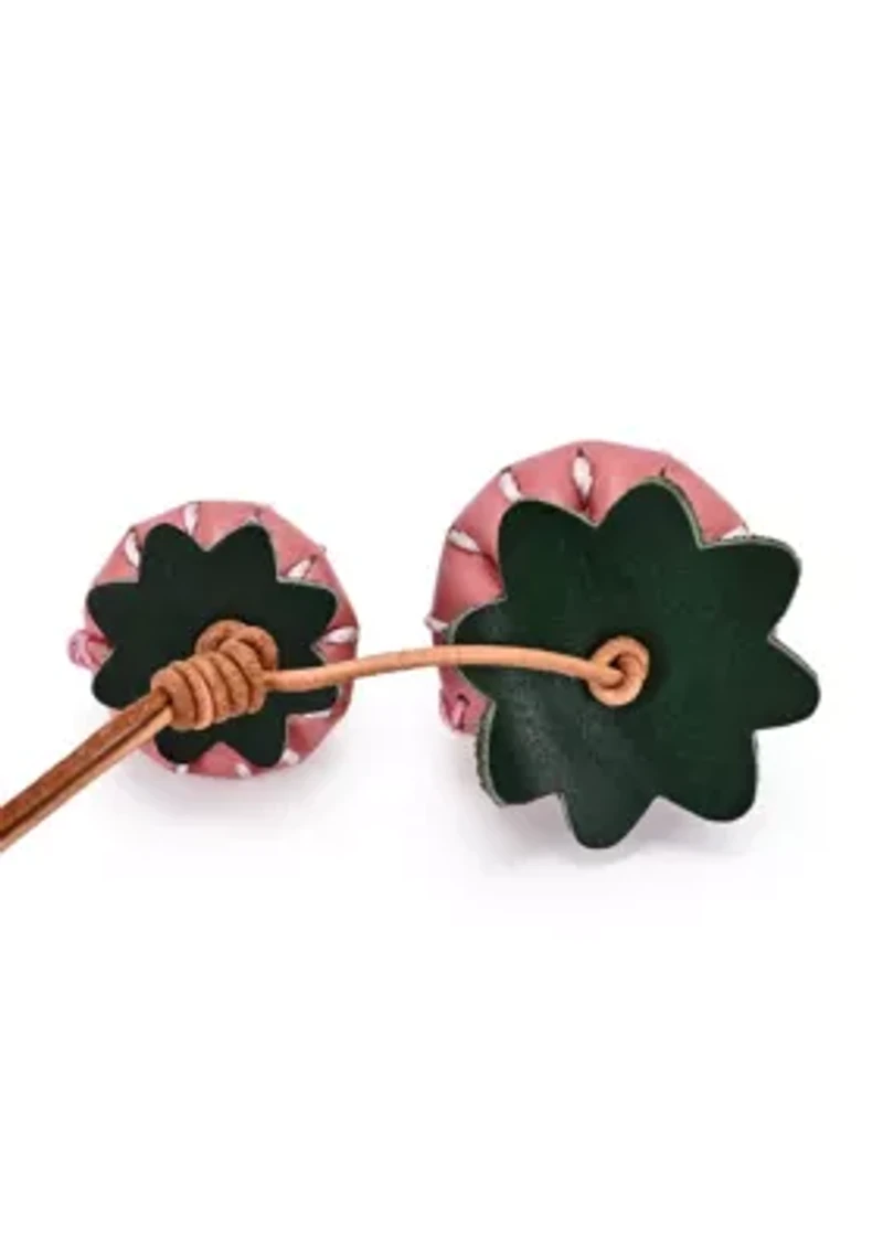 Strawberry Mini Handcrafted Leather Botanical Fruit Charm