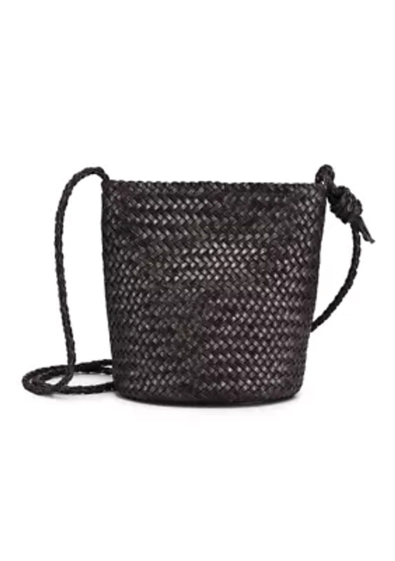 Reed Small Handwoven Leather Barrel Crossbody