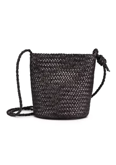 Reed Small Handwoven Leather Barrel Crossbody