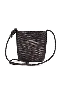 Reed Small Handwoven Leather Barrel Crossbody