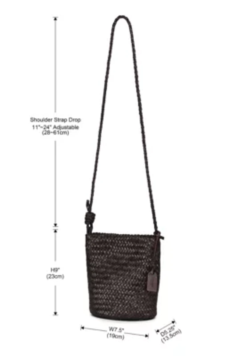 Reed Small Handwoven Leather Barrel Crossbody