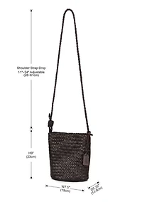 Reed Small Handwoven Leather Barrel Crossbody