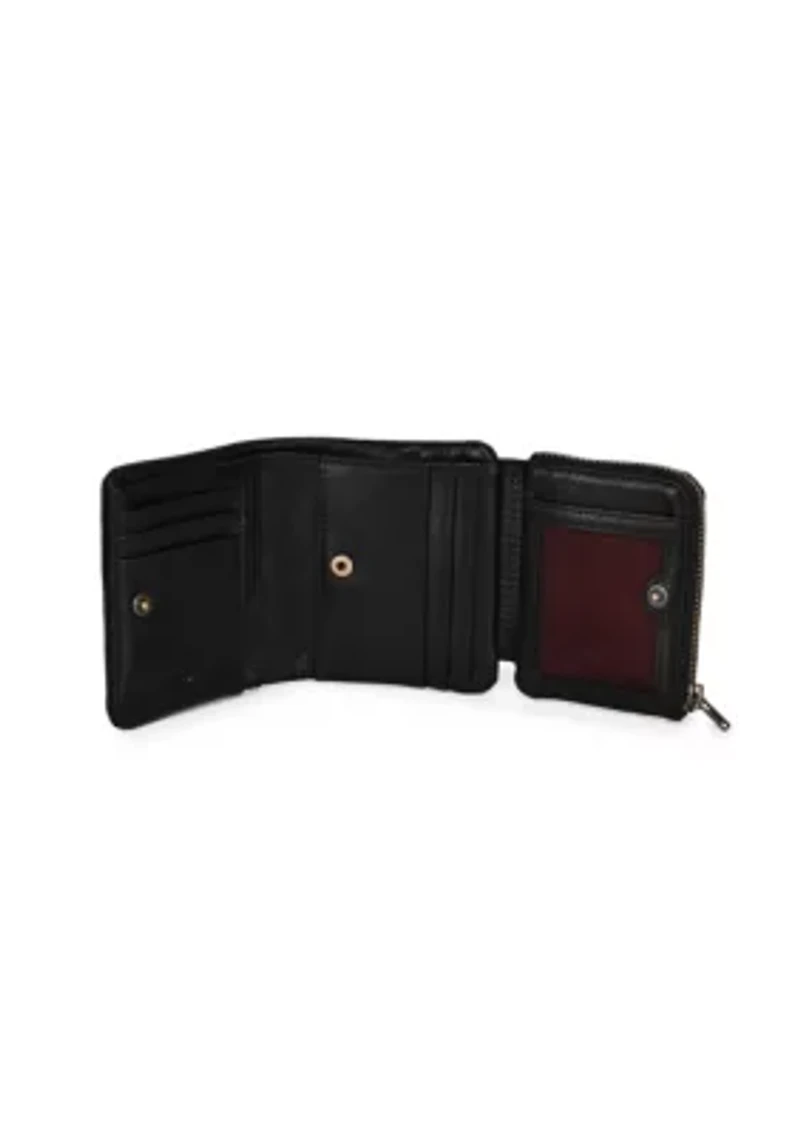 Clover Slim Leather Trifold RFID Wallet