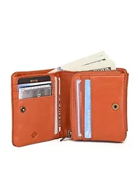 Clover Slim Leather Trifold RFID Wallet