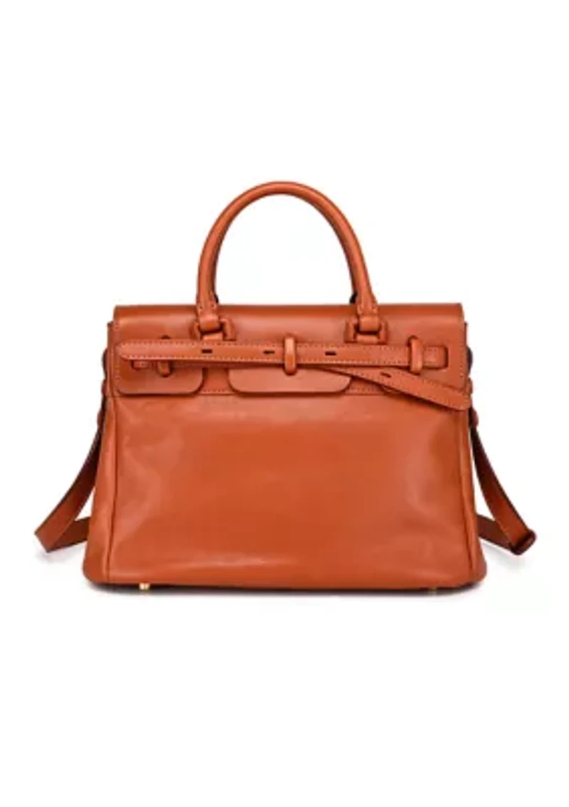 Wishbone Small Structured Leather Satchel