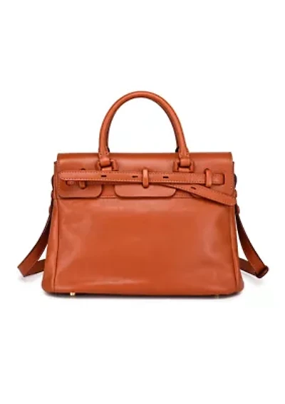Wishbone Small Structured Leather Satchel
