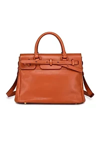 Wishbone Small Structured Leather Satchel