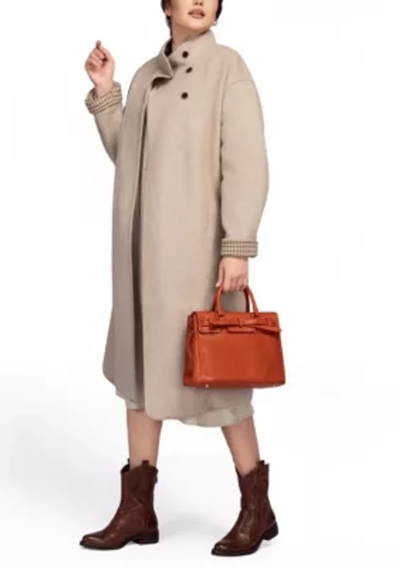 Wishbone Small Structured Leather Satchel