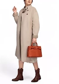 Wishbone Small Structured Leather Satchel