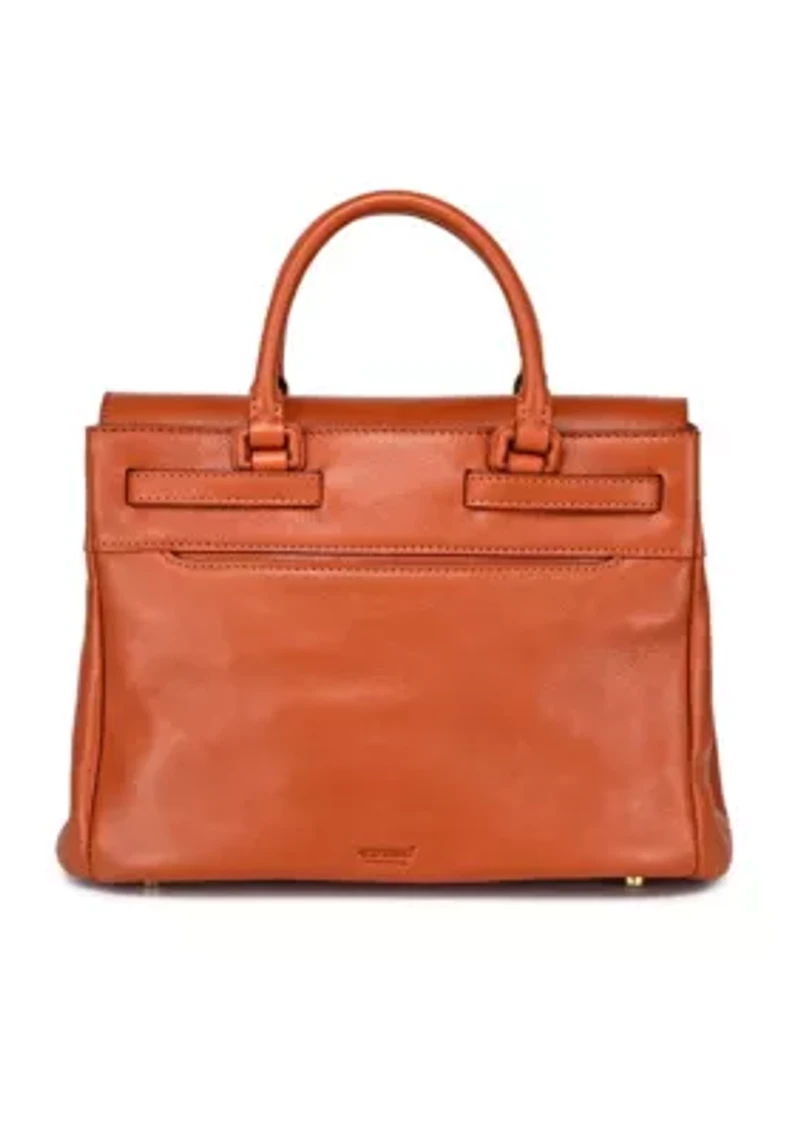 Wishbone Small Structured Leather Satchel