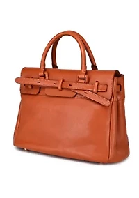 Wishbone Small Structured Leather Satchel