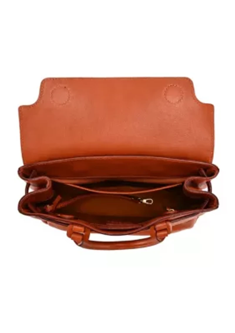 Wishbone Small Structured Leather Satchel
