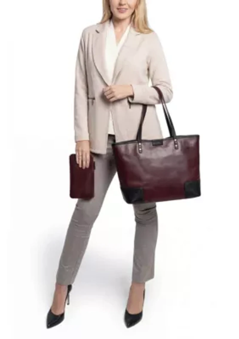 Camellia Medium Reversible Leather Tote