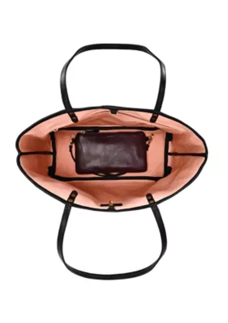 Camellia Medium Reversible Leather Tote