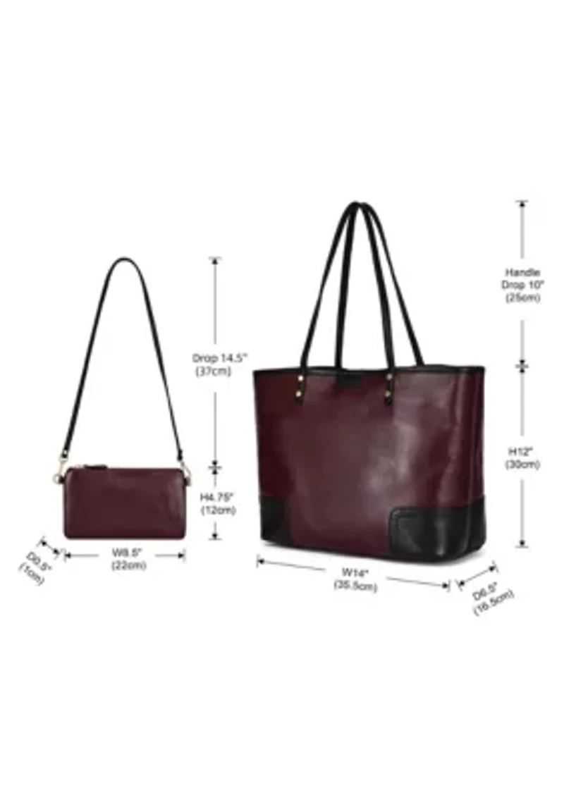 Camellia Medium Reversible Leather Tote