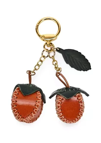 Simi Mini Handcrafted Leather Botanical Fruit Charm