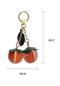Simi Mini Handcrafted Leather Botanical Fruit Charm