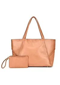 Wishbone Oversized Leather Carryall Tote