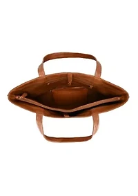 Wishbone Oversized Leather Carryall Tote