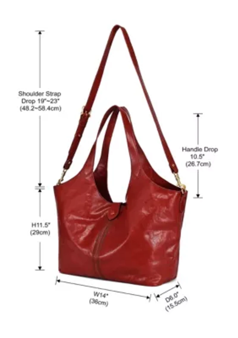 Marigold Medium Leather Carryall Tote