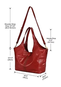 Marigold Medium Leather Carryall Tote