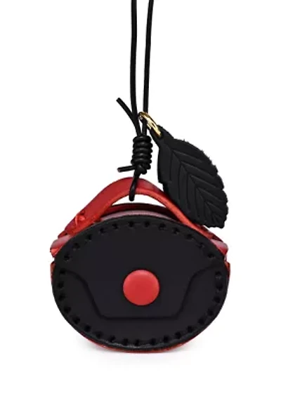 Oval Mini Handcrafted Two Tone Leather Charm