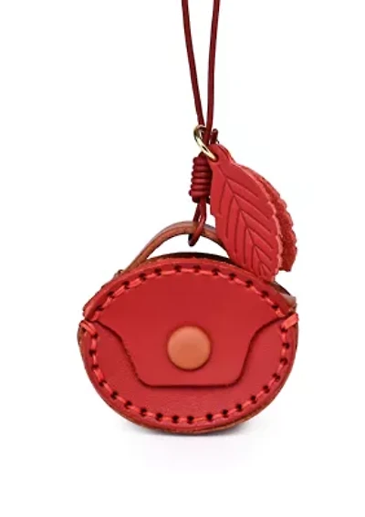 Oval Mini Handcrafted Two Tone Leather Charm