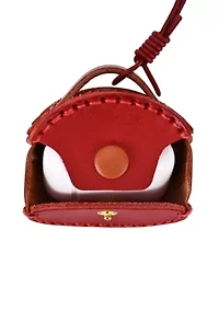 Oval Mini Handcrafted Two Tone Leather Charm