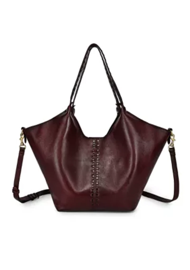 Wisteria Small Handwoven Leather Tote