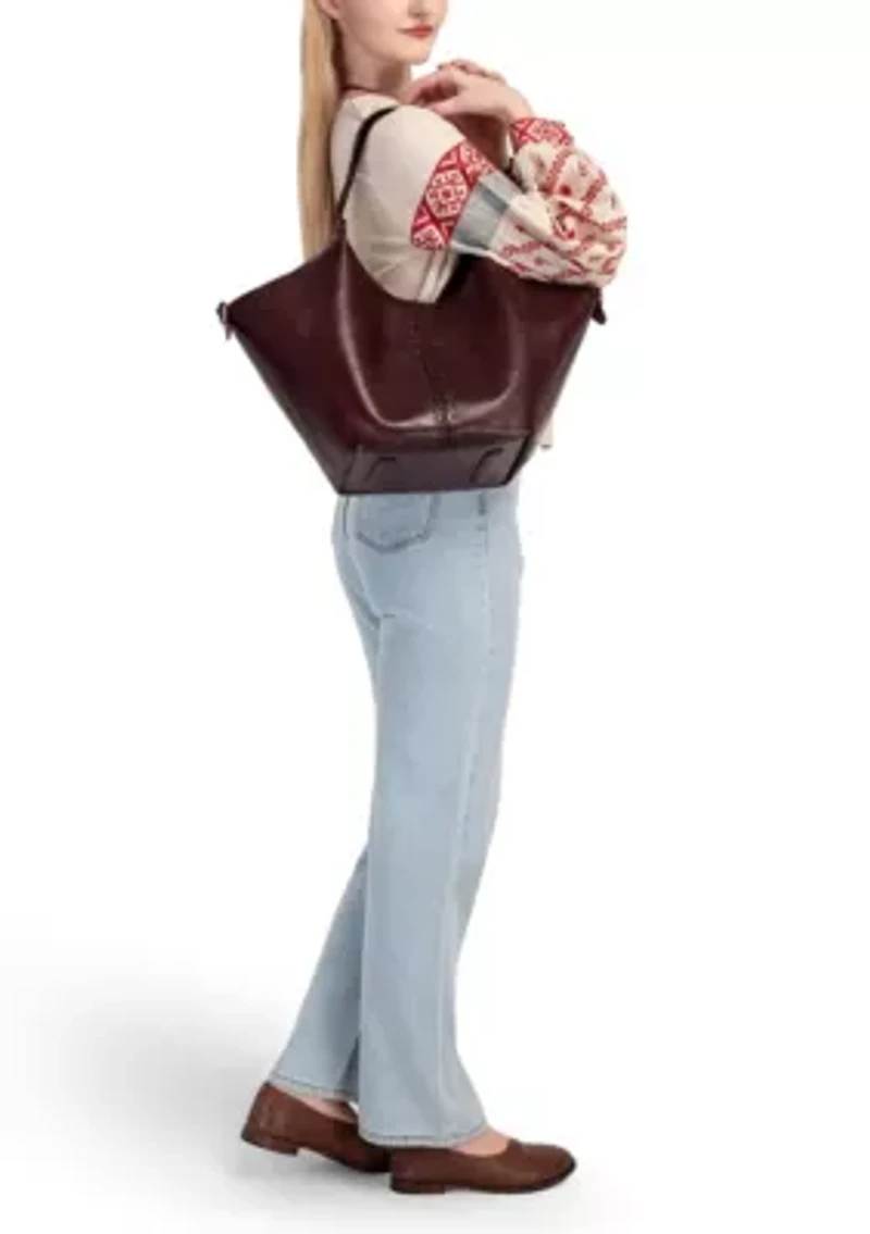 Wisteria Small Handwoven Leather Tote
