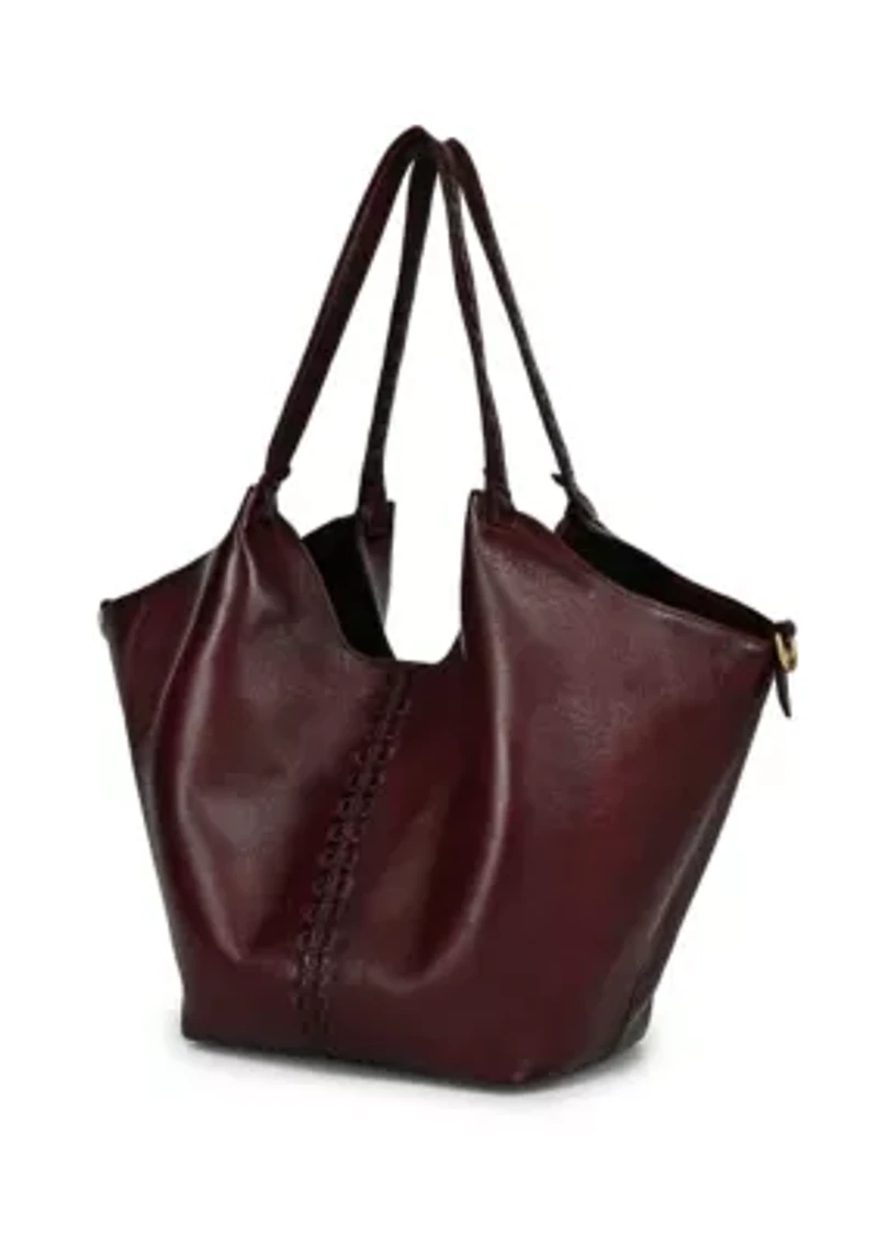 Wisteria Small Handwoven Leather Tote