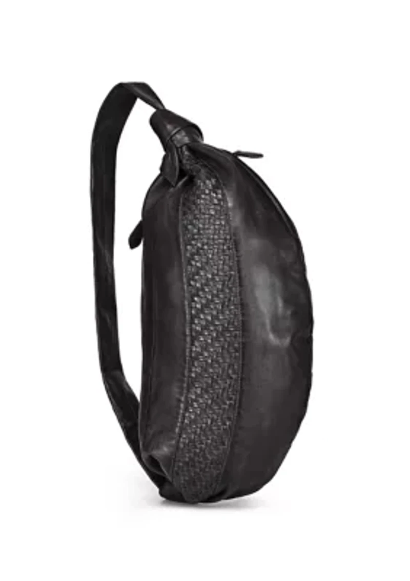 Lily Oversized Handwoven Convertible Leather Sling Bag