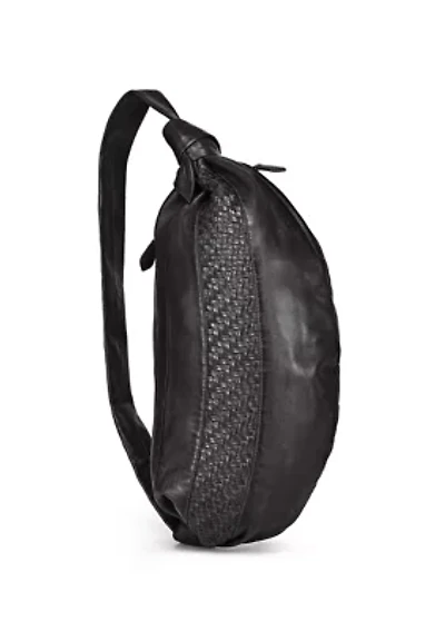 Lily Oversized Handwoven Convertible Leather Sling Bag