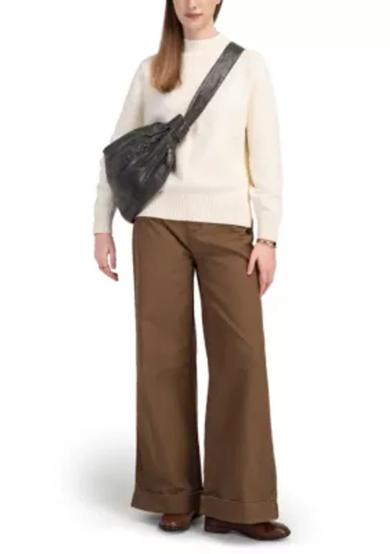 Lily Oversized Handwoven Convertible Leather Sling Bag