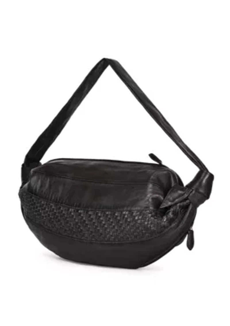 Lily Oversized Handwoven Convertible Leather Sling Bag