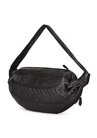 Lily Oversized Handwoven Convertible Leather Sling Bag