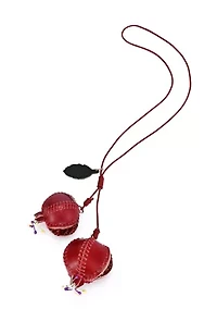 Pom Mini Handcrafted Leather Botanical Fruit Charm