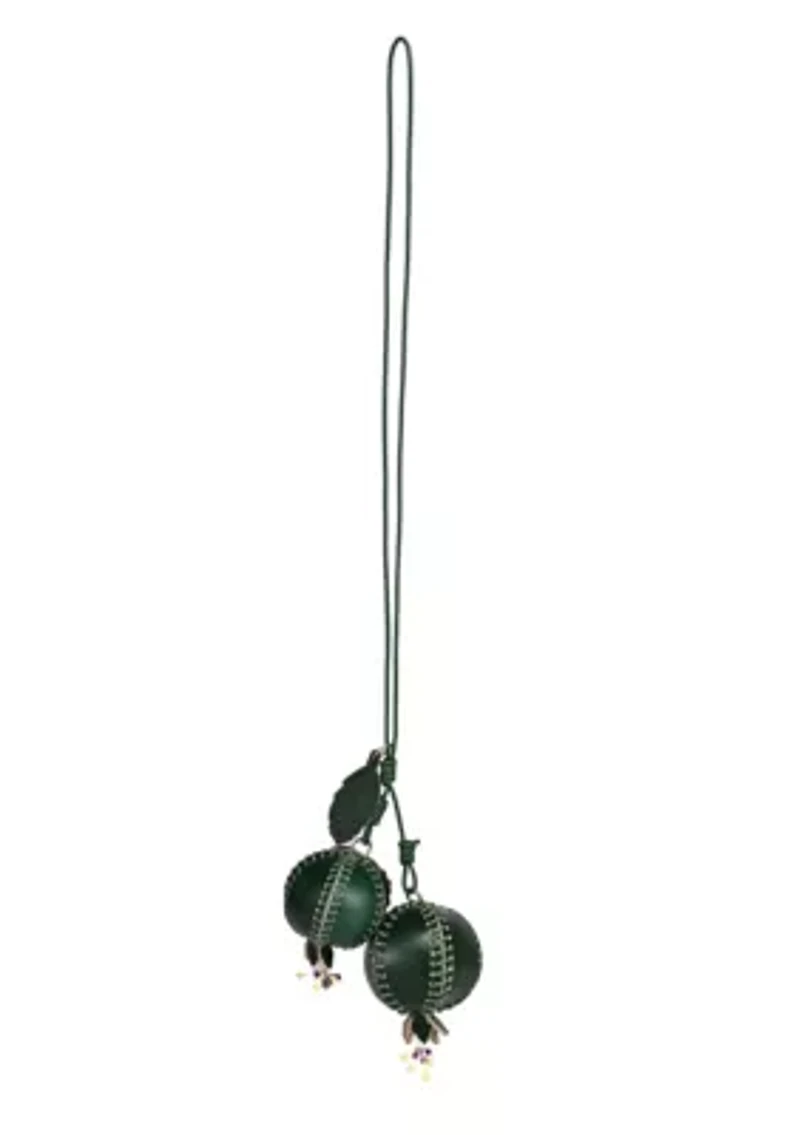 Pom Mini Handcrafted Leather Botanical Fruit Charm
