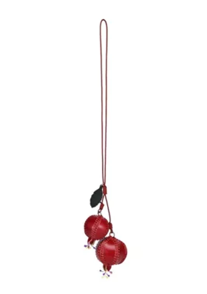 Pom Mini Handcrafted Leather Botanical Fruit Charm