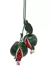 Pom Mini Handcrafted Leather Botanical Fruit Charm